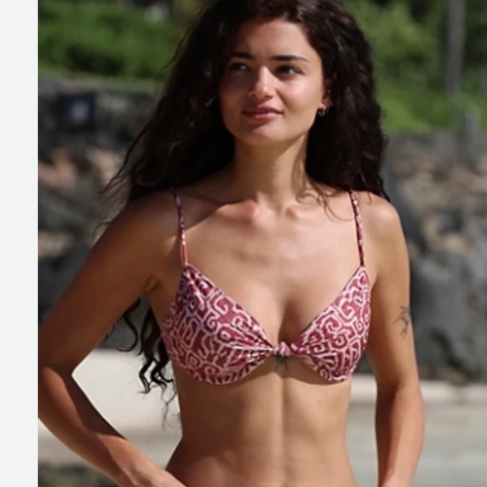 Mare Perpetua sz Large L Bloom printed underwire bikini top